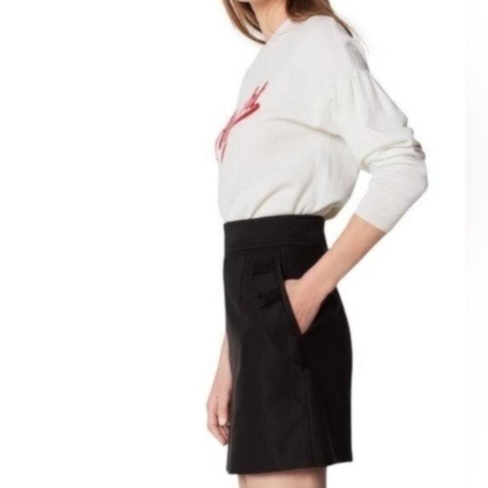 Sandro Ruffle Embellished Mini Skirt - Picture 3 of 8